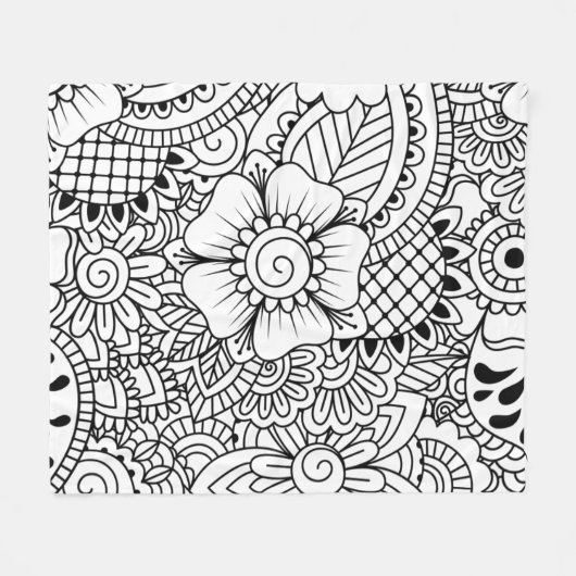 Geïnspireerde bloemen fleece deken (Voorkant (Horizontaal))