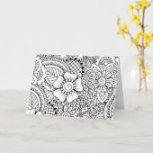 Geïnspireerde bloemen kaart (Gele Bloem)