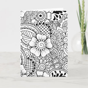 Geïnspireerde bloemen kaart