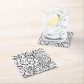 Geïnspireerde bloemen kartonnen onderzetters (Insitu)