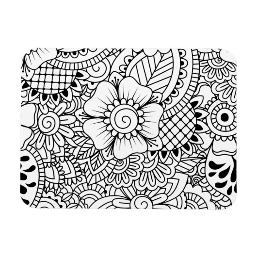 Geïnspireerde bloemen magneet (Horizontaal)