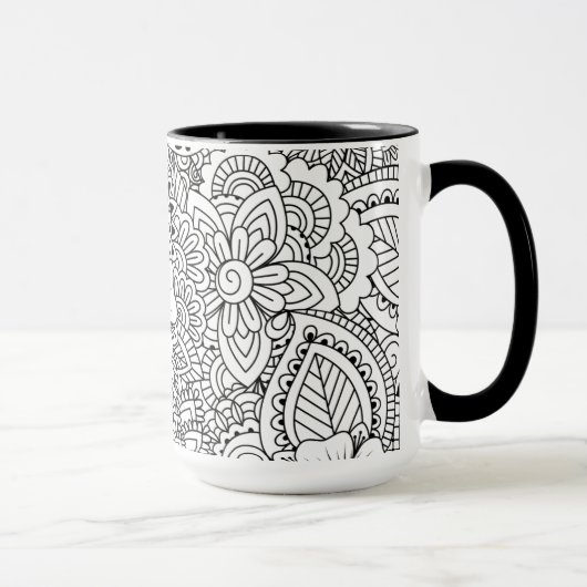 Geïnspireerde bloemen mok (Rechts)