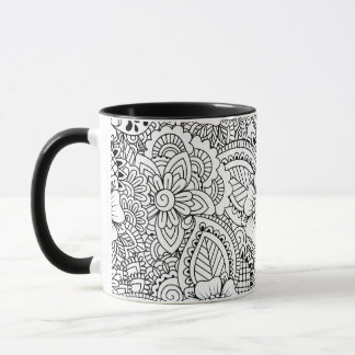 Geïnspireerde bloemen mok