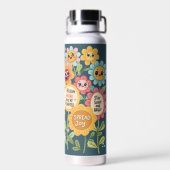 Geïnspireerde bloemen: Motivatie tuin Waterfles (Achterkant)