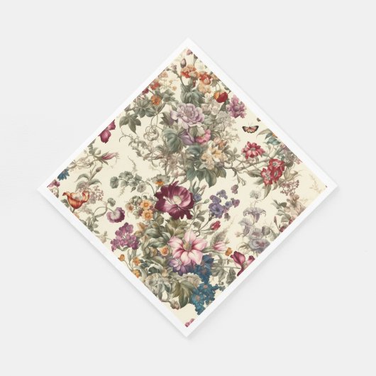  geïnspireerde bloemen servet (Hoek)