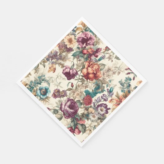   geïnspireerde bloemen servet (Hoek)