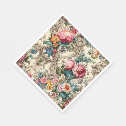   geïnspireerde bloemen servet (Hoek)