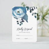  geïnspireerde Bloemen Waterverf bruiloft RSVP (Staand voorkant)