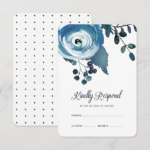 geïnspireerde Bloemen Waterverf bruiloft RSVP