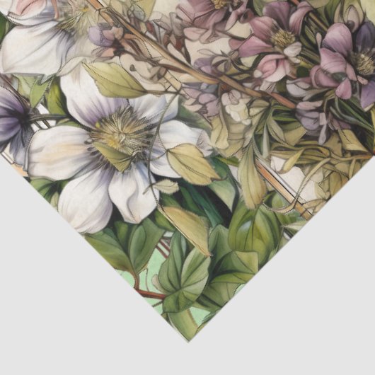 geïnspireerde bloemencollage decoupage tissuepapier (Detail)