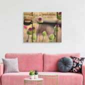 Geïnspireerde bloemenhouten deur canvas afdruk (Insitu (Woonkamer))