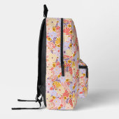  geïnspireerde bloemenrugzak in roze en Paarse kle Bedrukte Rugzak (Links)
