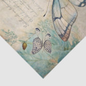  geïnspireerde Blue Floral Collage Decoupage Tissuepapier (Detail)