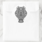 Geïnspireerde boomwortel met handtekening ronde sticker (Tas)