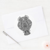 Geïnspireerde boomwortel met handtekening ronde sticker (Envelop)