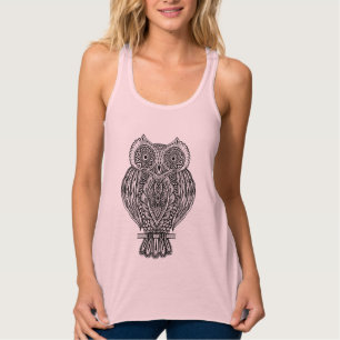 Geïnspireerde boomwortel met handtekening tanktop