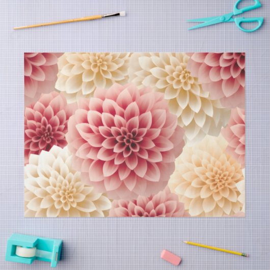 geïnspireerde Bright Pastel Dahlia Tissuepapier (Craft)