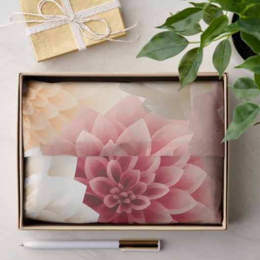 geïnspireerde Bright Pastel Dahlia Tissuepapier (Geschenk)