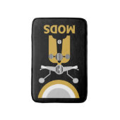  geïnspireerde Britse mods en rockers Badmat (Voorkant Verticaal)