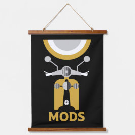  geïnspireerde Britse mods en rockers Hangend Wandkleed