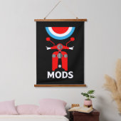  geïnspireerde Britse mods en rockers Hangend Wandkleed (Slaapkamer)
