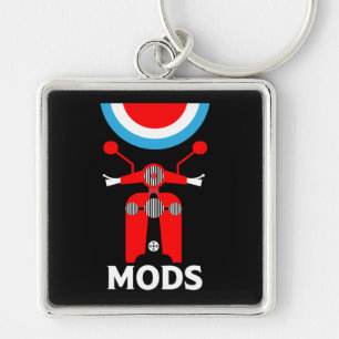 geïnspireerde Britse mods en rockers Sleutelhanger