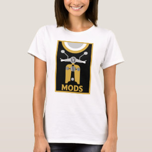geïnspireerde Britse mods en rockers T-shirt