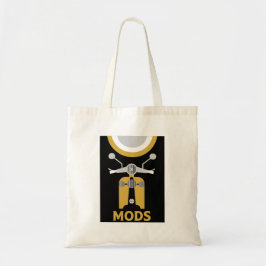 geïnspireerde Britse mods en rockers Tote Bag