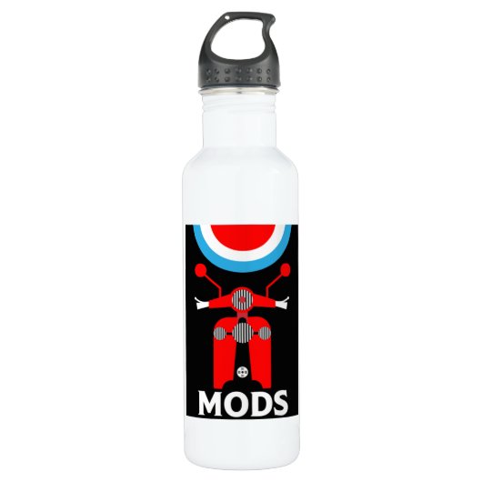  geïnspireerde Britse mods en rockers Waterfles (Voorkant)