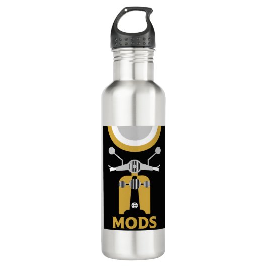  geïnspireerde Britse mods en rockers Waterfles (Voorkant)