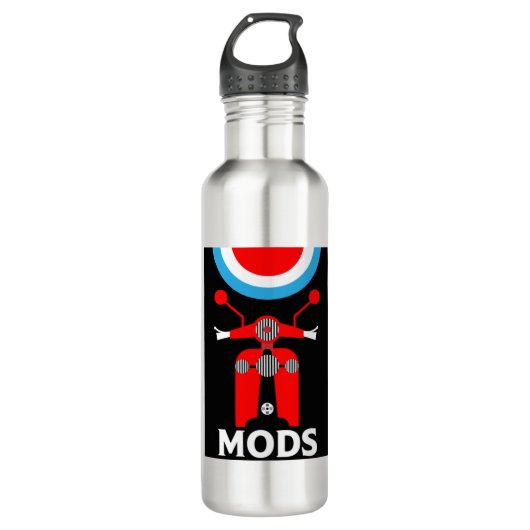  geïnspireerde Britse mods en rockers Waterfles (Voorkant)