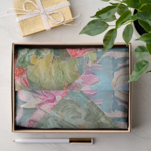 geïnspireerde Chrysanthemum collage decoupage Tissuepapier (Geschenk)