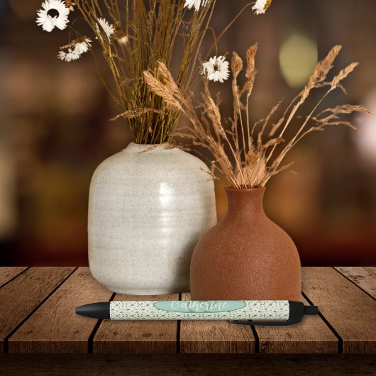  geïnspireerde crème Floral gepersonaliseerde pen