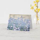 Geïnspireerde Dankbaarheid Rustieke Lavendel Kaart (Gele Bloem)