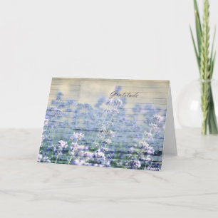 Geïnspireerde Dankbaarheid Rustieke Lavendel Kaart