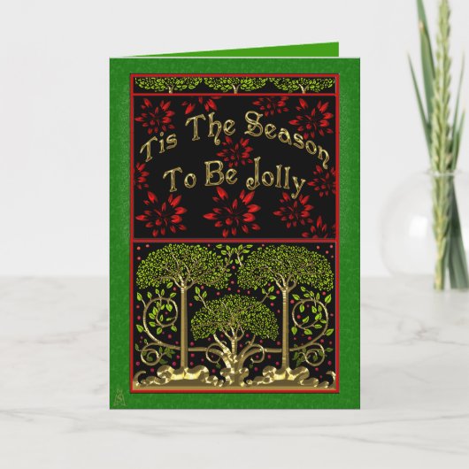 geïnspireerde de Naturalist van de 19de Eeuw Feestdagen Kaart (Voorkant)