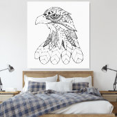 Geïnspireerde Eagle 11 Canvas Afdruk (Insitu (Slaapkamer))