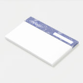 geïnspireerde elegante blauw-witte bloem post-it® notes (Schuin)