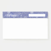 geïnspireerde elegante blauw-witte bloem post-it® notes (Voorkant)