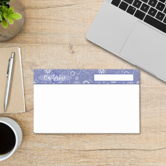 geïnspireerde elegante blauw-witte bloem post-it® notes