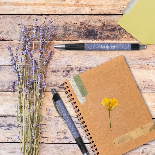 geïnspireerde elegante bloemige gepersonaliseerde pen