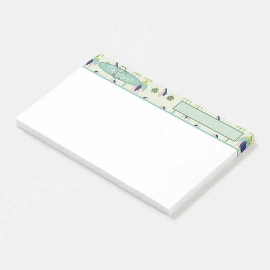  geïnspireerde elegante crème Bloemen Post-it® Notes (Schuin)