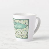  geïnspireerde elegante crème Floral Latte Mok (Rechterhoek)