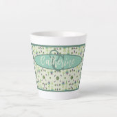  geïnspireerde elegante crème Floral Latte Mok (Voorkant)