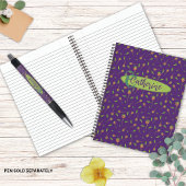 geïnspireerde elegante Paarse bloemen Notitieboek