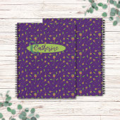 geïnspireerde elegante Paarse bloemen Notitieboek