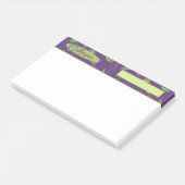  geïnspireerde elegante Paarse en groene bloemen Post-it® Notes (Schuin)