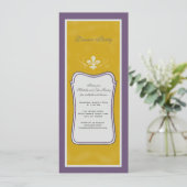  geïnspireerde Fleur de Lis-partij Kaart (Staand voorkant)