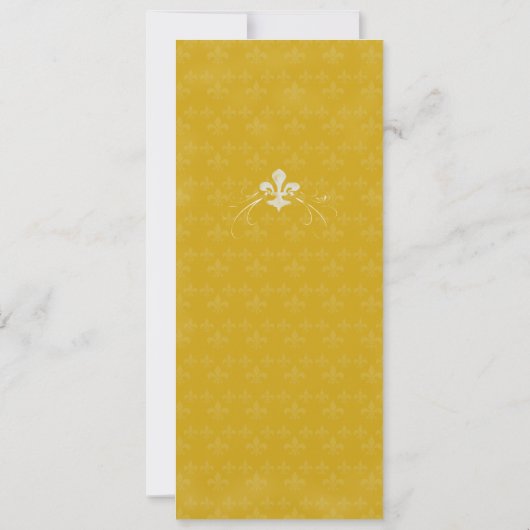  geïnspireerde Fleur de Lis-partij Kaart (Achterkant)