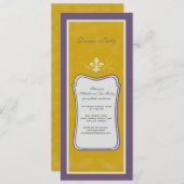  geïnspireerde Fleur de Lis-partij Kaart (Voorkant / Achterkant)